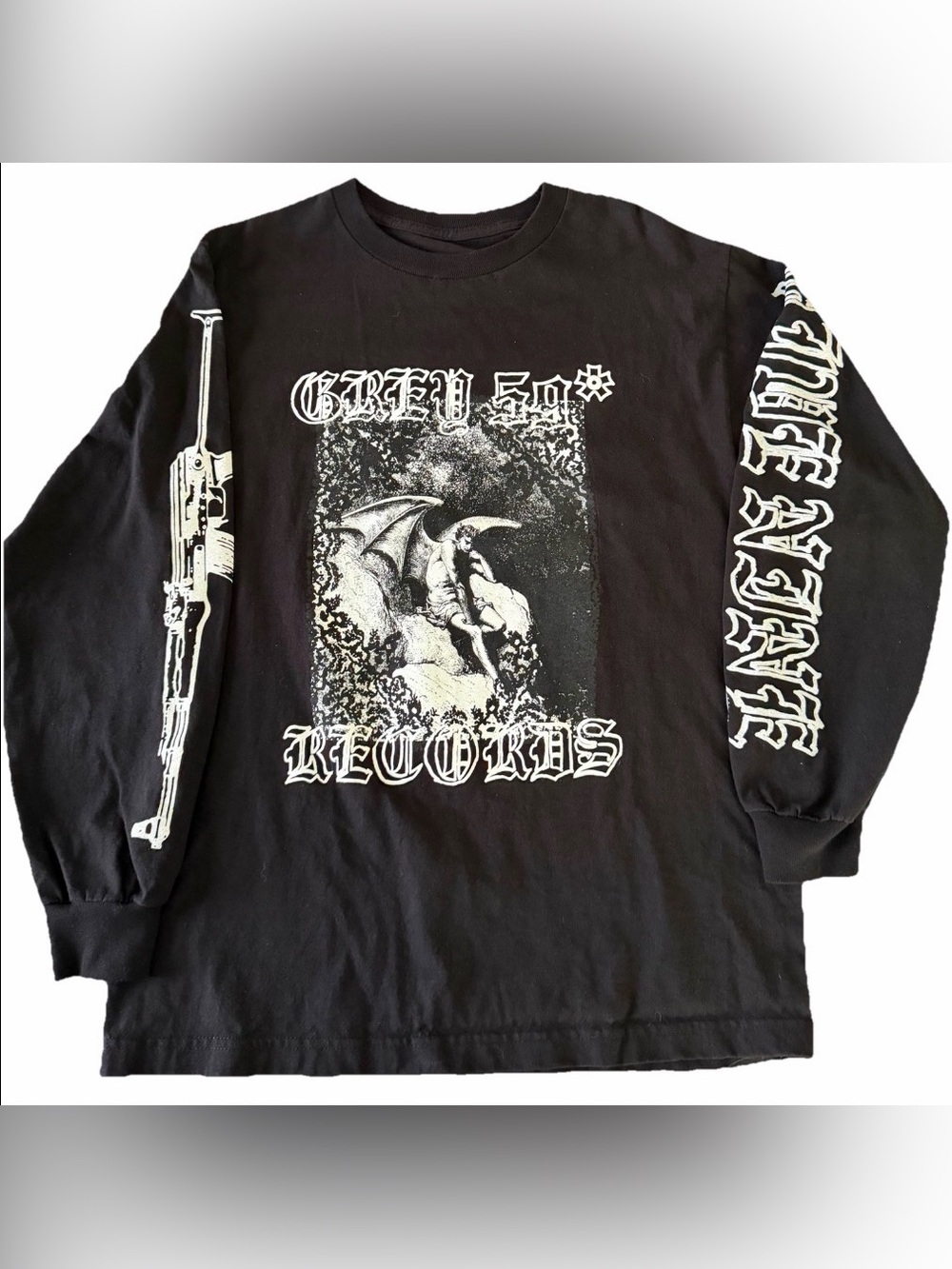 $uicideBoy$ Grey 5G Records Black Long Sleeve Graphic Tee